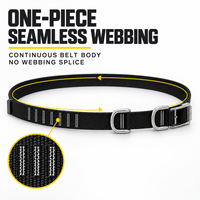 Ceinture de sécurité pour pompier, sangle en polyamide de 70 mm, 13 kN, 45 #   Ceinture de protection antichute en acier à double anneau de traction