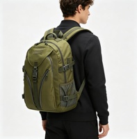 Sac à dos tactique imperméable en Oxford camouflage pour randonnée en plein air, fermeture éclair, léger, sport, cyclisme, unisexe