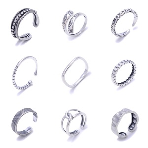<span class=keywords><strong>Anello</strong></span> da donna YMJ Fashion in argento sterling 925 con <span class=keywords><strong>gufo</strong></span>, catena cubana, corda, doppia freccia e pesce, regolabile, per ufficio/carriera - Product Image 2