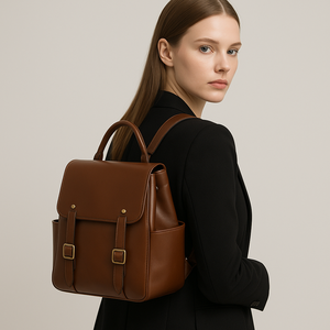 Высококачественная винтажная кожаная женская сумка Роскошная многофункциональная сумка через плечо съемный рюкзак для колледжа - Product Image 1