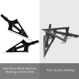 Đầu mũi tên săn bắn 3 lưỡi, 100 Grain, loại vặn vào, tương thích với nỏ - Product Image 4