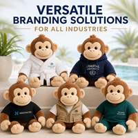 Peluche singe tropical de vacances, personnalisable avec logo, haute qualité, OEM/ODM, usine de peluches de marque
