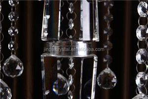 Elegante <span class=keywords><strong>Candelabro</strong></span> Alto in Cristallo Trasparente con Fili di Cristallo Pendenti a Goccia e Vaso per Fiori, Decorazione per Tavoli di Matrimoni e Natale - Product Image 4