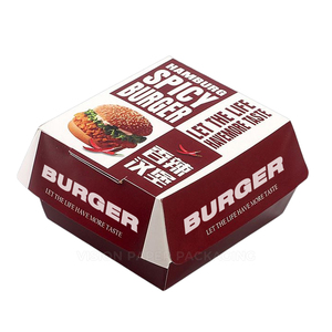 Scatole Pieghevoli Personalizzate con Logo per Hamburger, in Carta Bianca e Marrone per Alimenti, Ideali per Asporto di Pollo e Sushi, con Goffratura - Product Image 3
