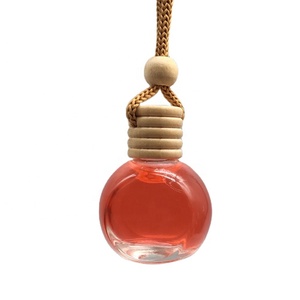 Chai Nước Hoa Hình Trống 8Ml 10Ml Chai Thủy Tinh Rỗng Làm Mát Không Khí Xe Hơi Nước Hoa Treo Khuếch Tán Chai Nước Hoa Xe Hơi Với Nắp Bằng Gỗ - Product Image 5