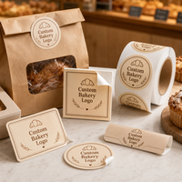 Etiqueta Adhesiva Personalizada, Sello Removible, Papel Recubierto, Cierre para Bolsas de Panadería, Suministro OEM ODM para Compradores de Empaques Personalizados