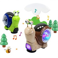 Jouet Électrique Interactif pour Enfants : Escargot Projecteur Transfrontalier qui Se Balance, Se Têteclique et Se Déplace dans Toutes les Directions – Designs Amusants de Dessins Animés avec Sons et Lumières