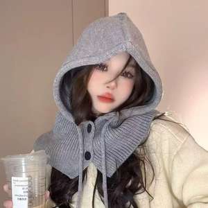 Cagoules d'hiver en tricot avec logo personnalisé Masques de ski en câble 1 trou Personnage de camouflage brodé en 3D dessiné à la main pour les affaires Vêtements de plage - Product Image 1