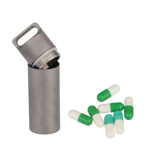 Mini porte-pilules pour clés, boîte à pilules en titane, étui à pilules étanche pour l'extérieur, le camping, les voyages - Product Image 4