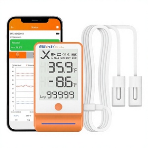 เครื่องบันทึกข้อมูลอุณหภูมิ GSP-6PRO-GLE จอแสดงผลดิจิตอล หัววัดคู่ 100,000 จุด ส่งออกรายงาน PDF/Csv อุณหภูมิสูงสุด/ต่ำสุด ตู้เย็น - Product Image 1