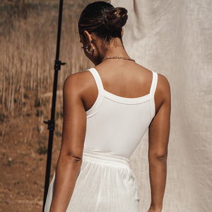 Custom Cotton Summer Basic <strong>Knitted</strong> Ribbed Crop <strong>Tank</strong> <strong>Tops</strong> Vest Ins Trend Casual Camisole <strong>Tops</strong> <strong>Women</strong> <strong>Tank</strong> <strong>Top</strong> Undershirt Seamless - Product Image 2