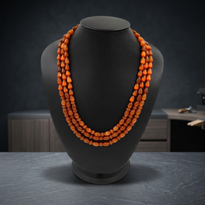 Sunstone-collar de cuentas de 3 capas para mujer, gargantilla de 22 pulgadas, 10-12mm - Product Image 2