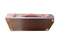 Scatola di Stoccaggio per Tastiera in Lega di Alluminio Rosa Resistente a Strisce - Custodia Protettiva Portatile con Dimensioni Personalizzabili per Tastiera da Gaming