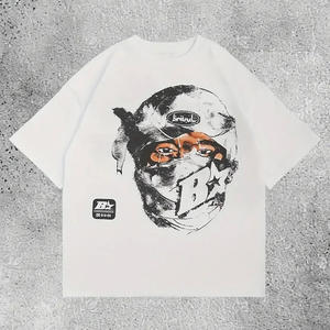 Venta al por mayor 100% algodón de alta calidad de peso pesado 230G Unisex de gran tamaño diseño personalizado cuello redondo estampado mujeres camisetas - Product Image 3