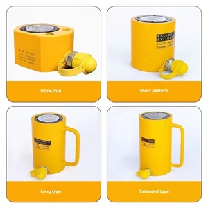 Cric <span class=keywords><strong>hydraulique</strong></span> en acier allié 5T-100 tonnes, pompe manuelle/électrique, conception à corps divisé, structure creuse multi-sections, modèle ultra-plat - Product Image 4