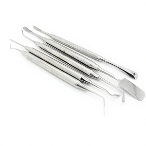 Premium Periosteal Dental Elevator Curettes Surgical Implant Instruments <b>Set</b> 5 Pcs Stainless Steel Kit for Dental Surgery Tools - Product Image 1