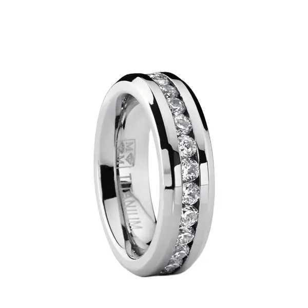 卸売結婚指輪レディース永遠の結婚指輪CZサイズ4〜9 vvsモアッサナイト925スターリングシルバーモアッサナイトリング