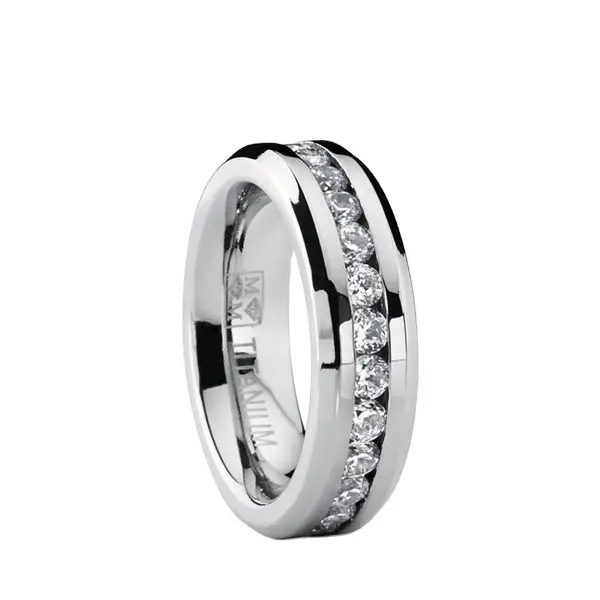 Groothandel Trouwring Dames Eeuwigheid Trouwring Met Cz Maten 4 Tot 9 Vvs Moissanite 925 Sterling Zilveren Moissanite Ring