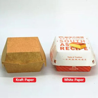 Emballage en carton imprimé personnalisé biodégradable jetable de restauration rapide boîte de gâteau et hamburger de restaurant de qualité alimentaire pour plats à emporter