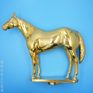 Adorno de Caballo de Metal, Aleación de Zinc Electrochapada en Color Dorado, Figura Decorativa para el Hogar, Escultura - Product Image 1