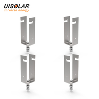 UISOLAR Pince de fixation carrée pour panneau photovoltaïque, support solaire, clip de fixation, structure de support de panneau PV, rail de toit, pince en U