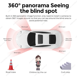 กล้องบันทึกภาพกลางคืน DUDUAUTO AHD ฟังก์ชั่นบันทึกภาพ 1080P กล้องพาโนรามา 360 องศา สำหรับ Sony307 - Product Image 4