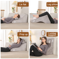 Almohada de Espuma Viscoelástica en Forma de Cuña para Dormir y Leer, con Funda Extraíble y Lavable, Inclinación de 25 Grados, Venta al Por Mayor Directa de Fábrica, OEM