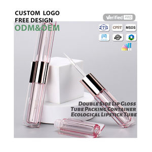 Conteneur pour fard à paupières et eye-liner 2-en-1 double face en PETG avec brosse en silicone et capuchon à vis, impression sérigraphique personnalisée du logo OEM - Product Image 5