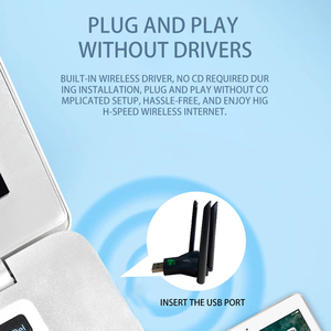 AC1200 không dây Wifi Adapter USB Card mạng không dây usbusb Wifi Dongle phần cứng máy tính và phần mềm - Product Image 4