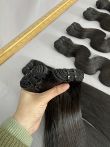 Extensions de cheveux humains bruts vietnamiens, ondulés naturels, alignés aux cuticules, 100 % non traités - Product Image 2
