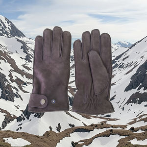 Gants en cuir <span class=keywords><strong>nubuck</strong></span> pour <span class=keywords><strong>homme</strong></span>, cuir suédé <span class=keywords><strong>nubuck</strong></span> de luxe avec ceinture réglable - Product Image 6