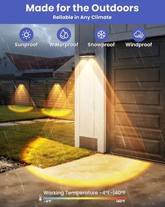 10 Pack Patent <strong>Solar</strong> Fence <strong>Lights</strong> IP65 Waterproof <strong>Solar</strong> LED <strong>Deck</strong> <strong>Lights</strong> <strong>for</strong> Backyard Patio Railing Pool Stair - Product Image 3
