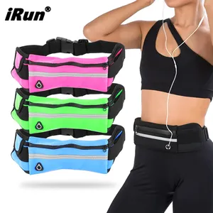 Водонепроницаемая поясная сумка iRun для тренировок, поясной кошелек для бега, держатель для телефона, регулируемый спортивный пояс для денег