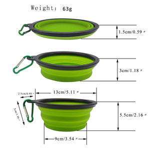 Envio Rápido, Boa Qualidade, Tigelas Portáteis para Animais de Estimação de 350ml, Dobráveis, Ecológicas e Duráveis, Tigela de Silicone para Cães - Product Image 4