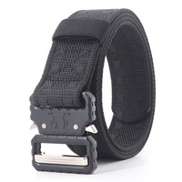 Ceinture tactique décontractée pour homme à boucle à dégagement rapide, en sangle de tissu réglable, alliage métallique haute résistance, pour la chasse, la randonnée et les activités de plein air