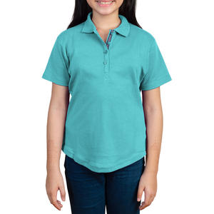 เสื้อโปโลเด็กผู้หญิง Daily Charm ผ้าถักนิตติ้ง 100% ผ้าฝ้าย แห้งเร็ว ระบายอากาศดี ใส่สบาย ใช้งานได้ทุกวัน ดูดีมีสไตล์ คลาสสิก - Product Image 3