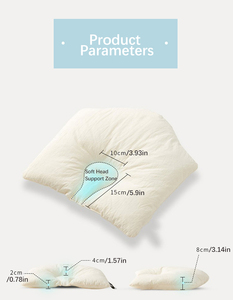 Almohada para Bebé de Algodón Suave, Almohada para Recién Nacidos con Soporte para Cabeza y Cuello, Almohada Transpirable Antiácaros y Amigable con la Piel para Bebés - Product Image 2