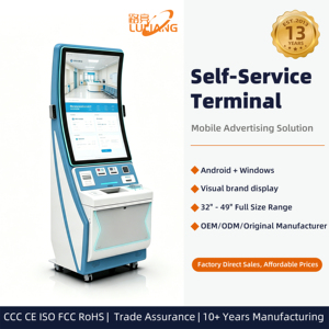Kiosco Profesional Personalizado para Vestíbulo con Pantalla Táctil Curva, Terminal de Impresión de Documentos A4 y Animación para Centros Comerciales y Servicios Públicos - Product Image 6