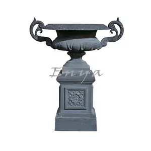 Pot de jardin en métal avec socle floral, bac à plantes, jardinières larges pour l'extérieur - Product Image 1
