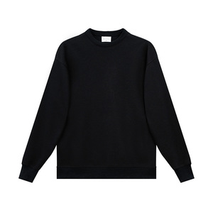 Men's Crew Neck Sweatshirt Solid Color Long Sleeve Loose Fit Anti-Pilling Autumn Winter Wear - Product Image 3