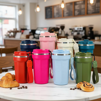 Mug à café isotherme en acier inoxydable avec logo personnalisé, écologique et réutilisable pour les sports de plein air et les voyages