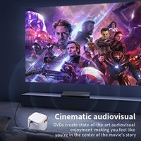 Umiio Mini Projecteur Portable 4K, Lampe LED HD 1080P, Projection Murale pour Salon et Chambre, Batterie US, Commerce Extérieur
