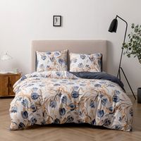 Ensemble de literie 100% polyester, taille King, Queen, Double, Simple, 3 pièces, ensembles de draps imprimés