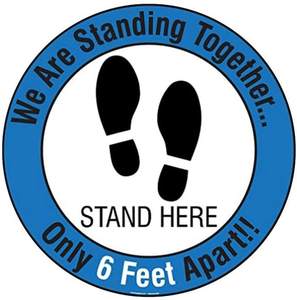 Adesivos de Chão de PVC Macios Autoadesivos para Distanciamento Social com Adesivo Acrílico para Aviso e Conscientização de Saúde - Product Image 6