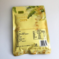 Op maat gemaakte 3-zijdig gesealde aluminiumfolie zakjes met venster en hitteverzegeling, Mylar zakken voor bananenchips, gedroogd fruit en snacks.