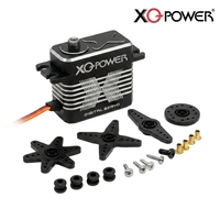 Moteur numérique sans noyau haute tension XQ-POWER XQS8035D 77g avec engrenage en acier inoxydable, boîtier en aluminium CNC, étanche IP67 pour robotique métallique