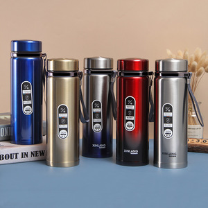 <b>Large</b> Capacity Stainless Steel Water Bottle Outdoor Sports Portable Car Sling <b>Cup</b> Creative Gift Portable Travel Insulated Water - Product Image 1