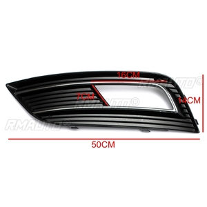 Par de Rejillas para Faros Antiniebla Delanteros Izquierdo y Derecho para Audi A4 B8 Facelift 2012 2013 2014 2015 Negro Mate con Cromado - Product Image 6