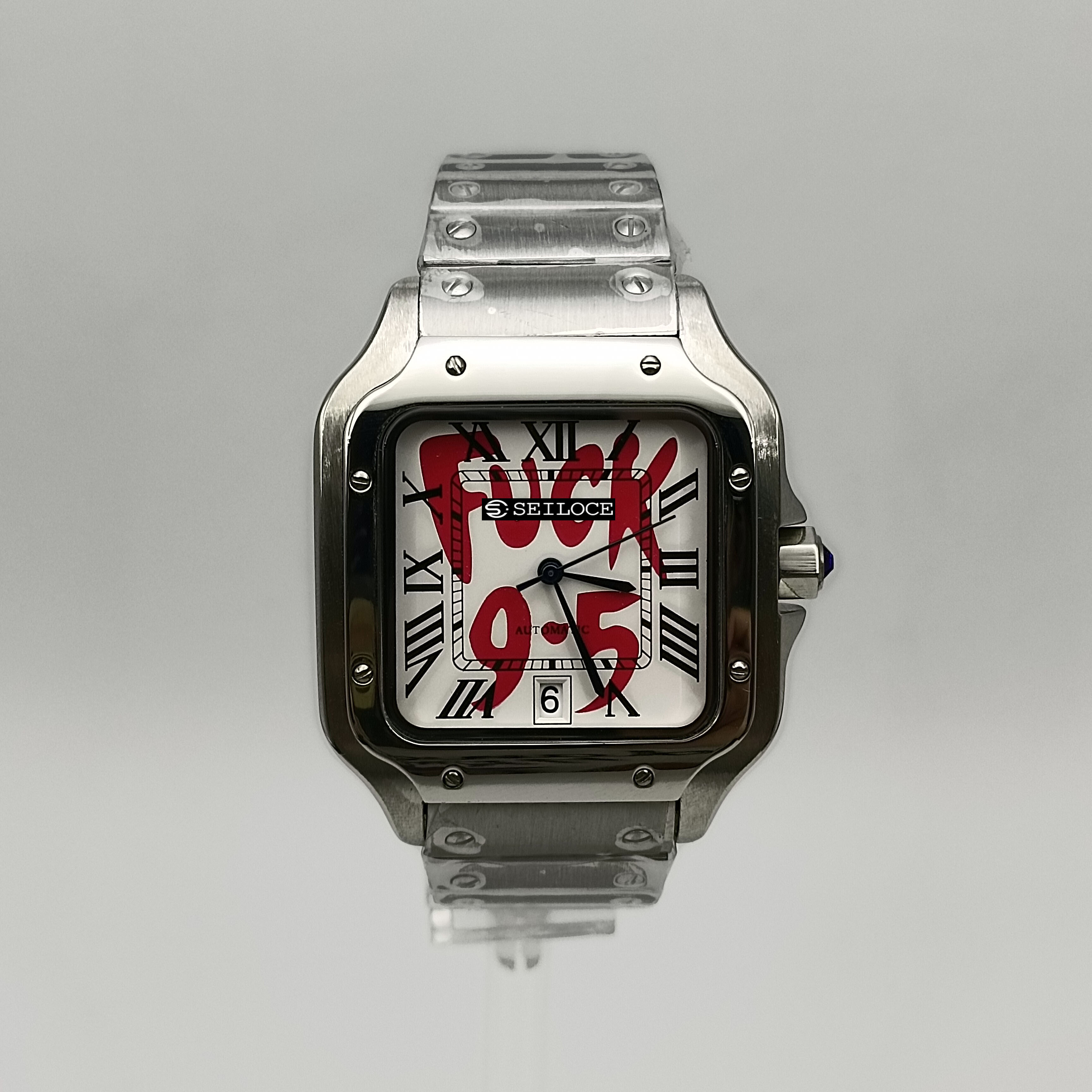 Silver Case+White Dial