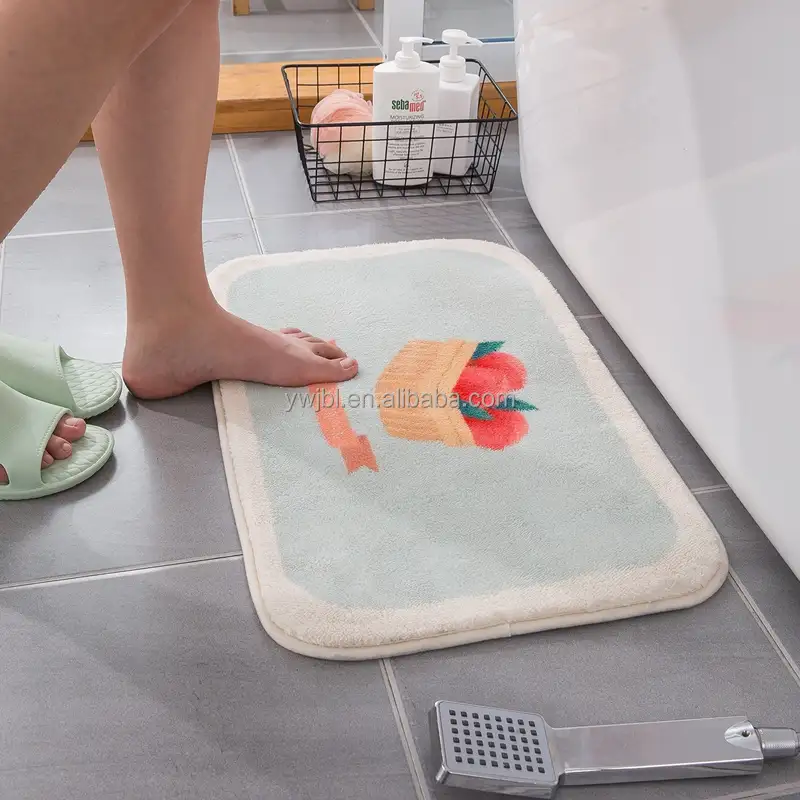 Коврики для ванной, водонепроницаемые быстросохнущие коврики из микрофибры в полоску, мягкий коврик
